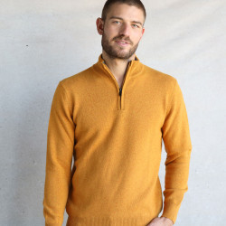 Pull Col 1/2 Zip Jaune Or Best Yarn