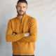 Pull Col 1/2 Zip Jaune Or Best Yarn