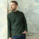 Inis Crafts Half-Zipped Green Sweater