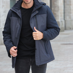 Parka Paul Bi-Matière Bleue Out Of Ireland
