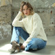 Inis Crafts Ecru Funnel Neck Sweater