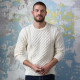 Pull Col Rond Écru Aran Woollen Mills