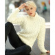 Aran Woollen Mills Ecru High Neck Sweater