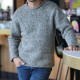 Aran Woolen Mills Heather Gray Donegal Sweater