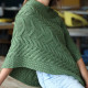Twisted Green Poncho Aran Woollen Mills