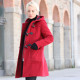 Duffle Coat Fiona Zippé Cerise London Tradition