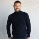 Pull Col Roulé Laine Extra-fine Marine Best Yarn