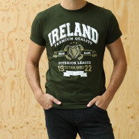 T-shirt Vintage Jansport Vert - Notre Dame Fighting Irish - Taille L