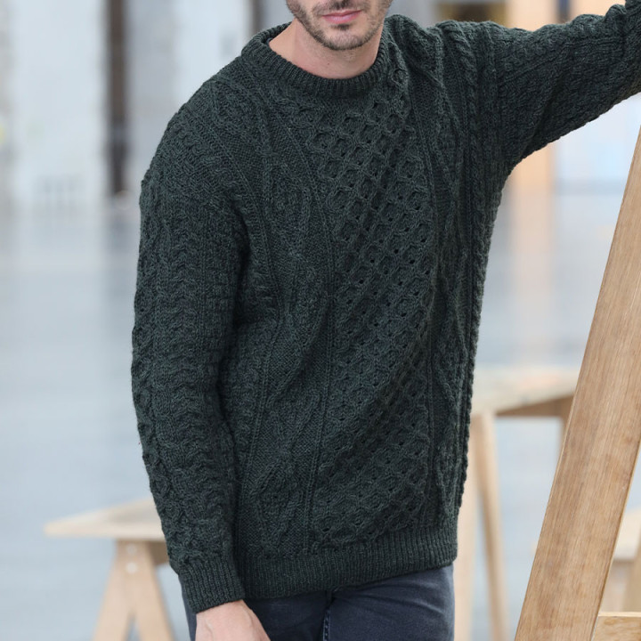 Pull Heritage Vert Aran Woollen Mills
