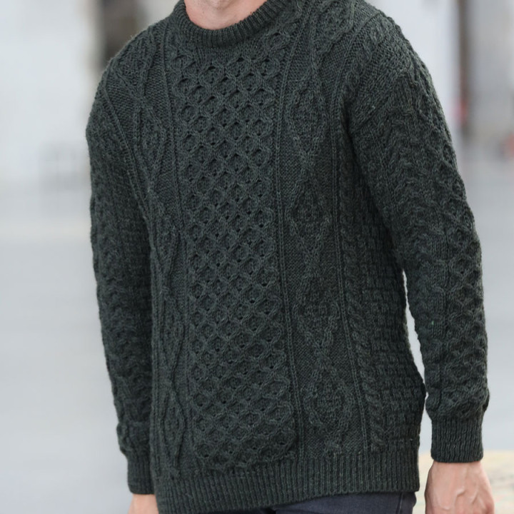 Pull Heritage Vert Aran Woollen Mills