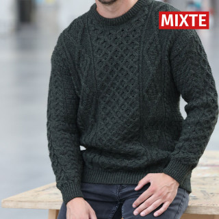 Pull Heritage Vert Aran Woollen Mills