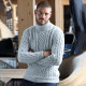 Aran Woolen Mills Gray Turtleneck Sweater
