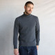 Pull Col Roulé Lambswool Gris Foncé Best Yarn