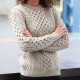 Aran Woollen Mills Aran Merino Beige Sweater