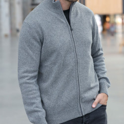 Best Yarn Light Gray Zipped Vest