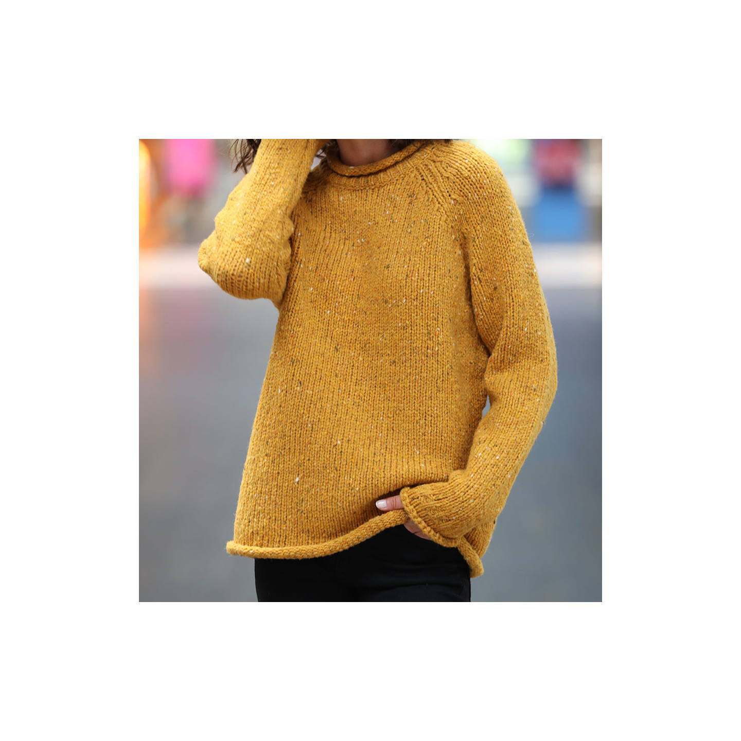 Aran Woollen Mills Mustard Donegal Sweater