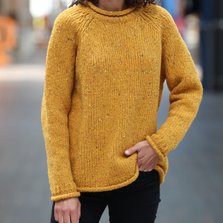 Aran Woollen Mills Mustard Donegal Sweater