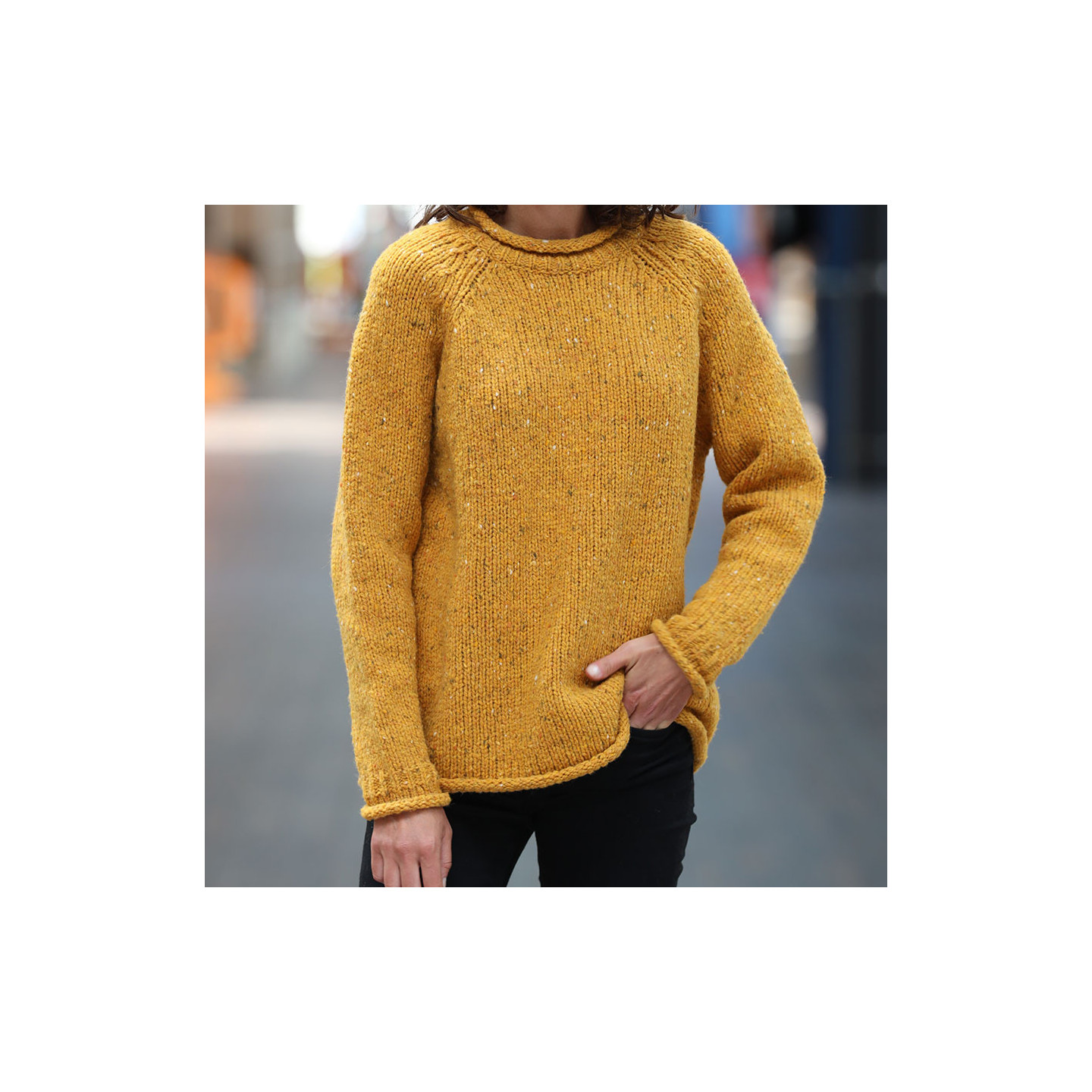 Aran Woollen Mills Mustard Donegal Sweater