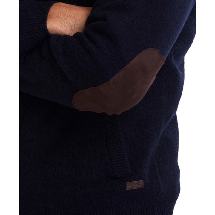 Cardigan Essential Patch Marine Barbour
