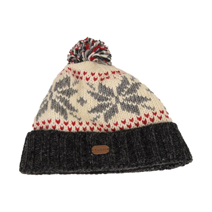 Kusan Snowflake Pompom Hat