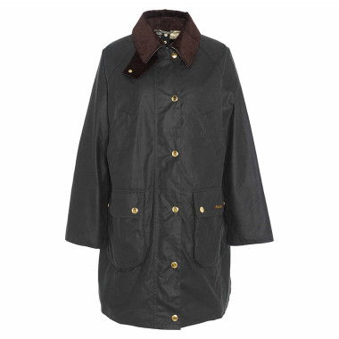 Barbour Beadnell Sage Long Oiled Jacket