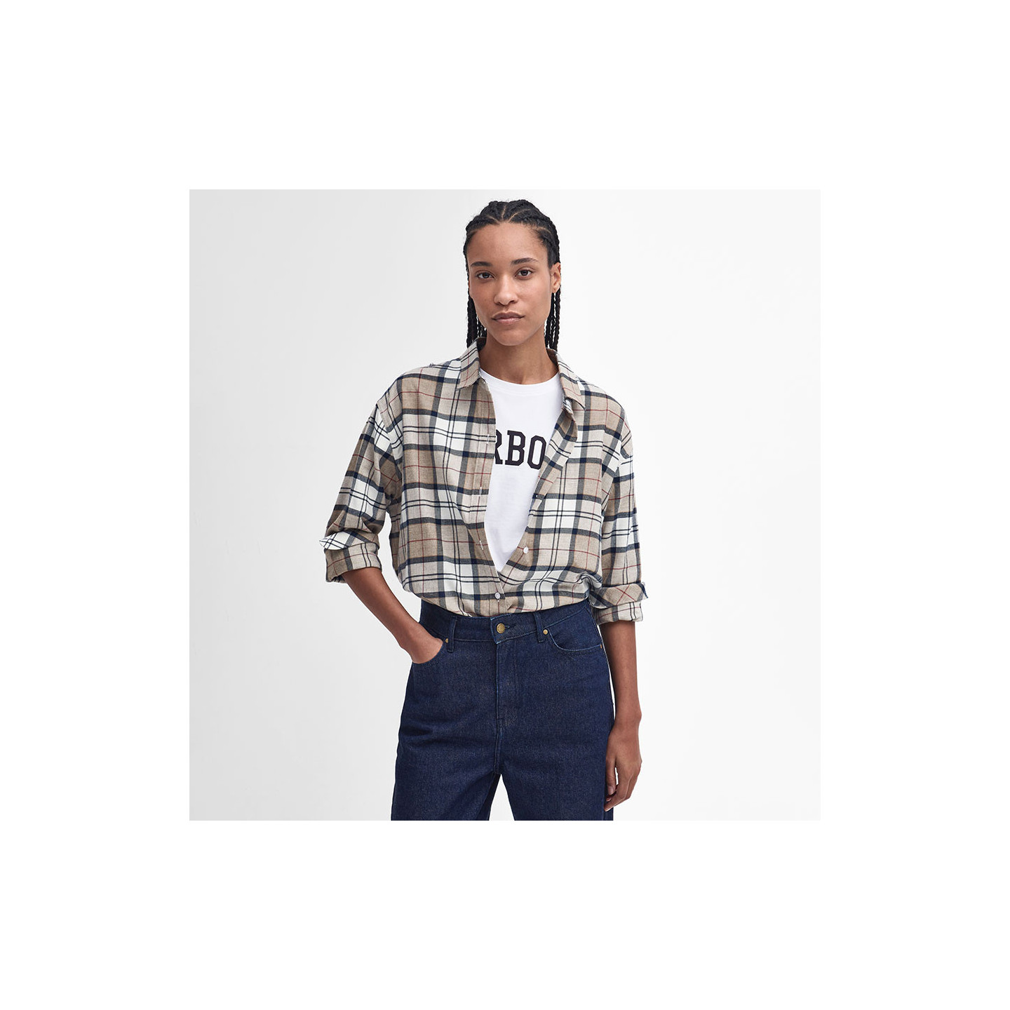 Elishaw Hessian Tartan Barbour shirt