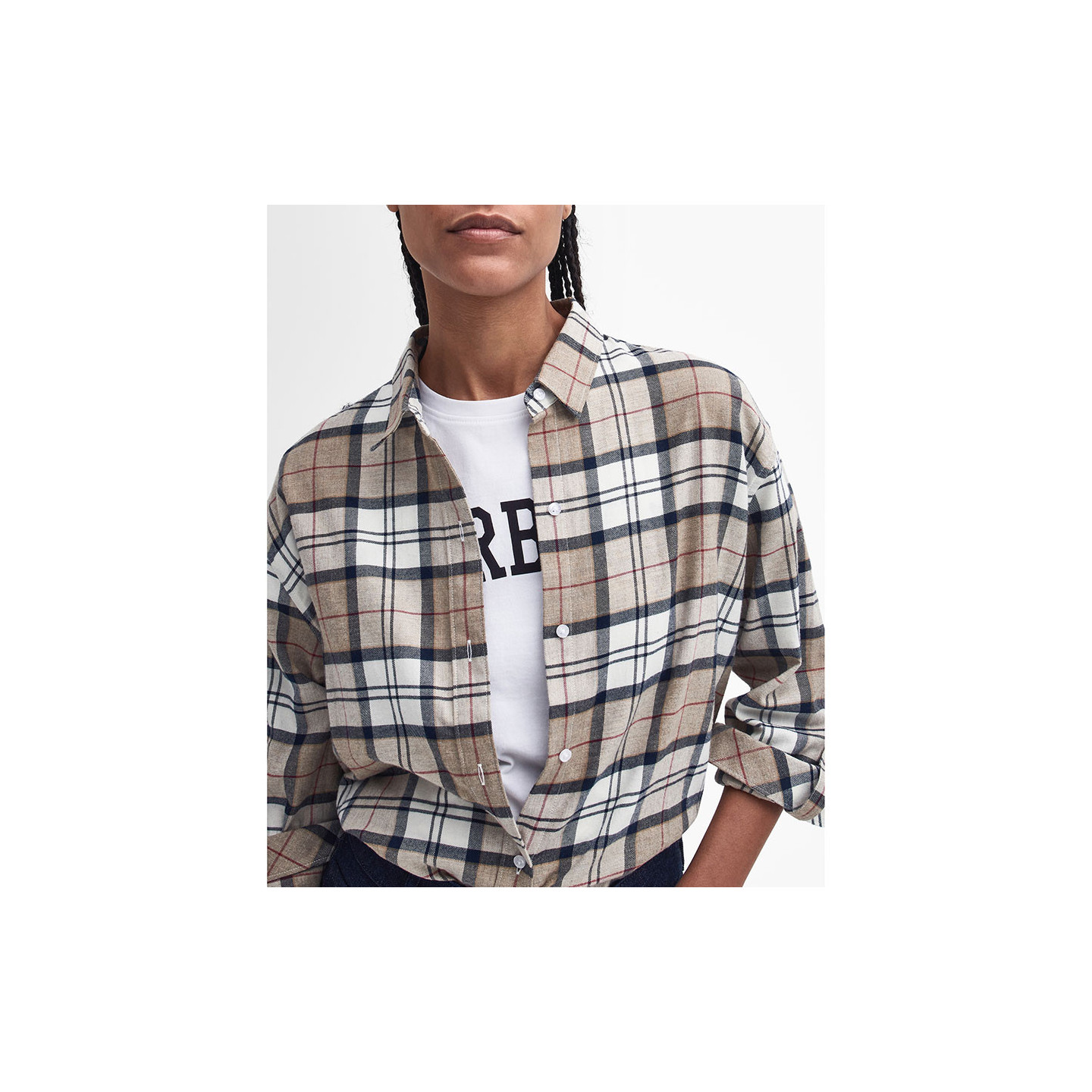 Elishaw Hessian Tartan Barbour shirt