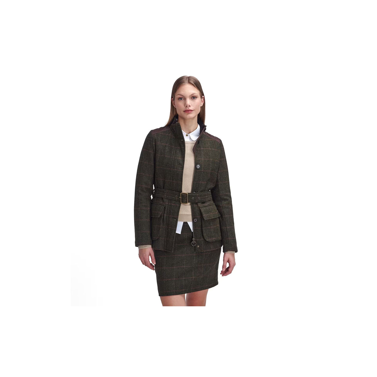 Veste Tweed Pure Laine Marron Derby House - Taille 38 - Idéale Équitation Ou Style Champêtre