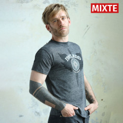 Tee shirt manches courtes wings gris fonce