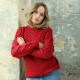 Inis Crafts Red Merino Kildare Sweater