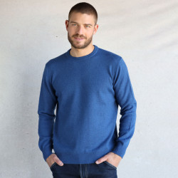 Pull Col Rond bleu Best Yarn