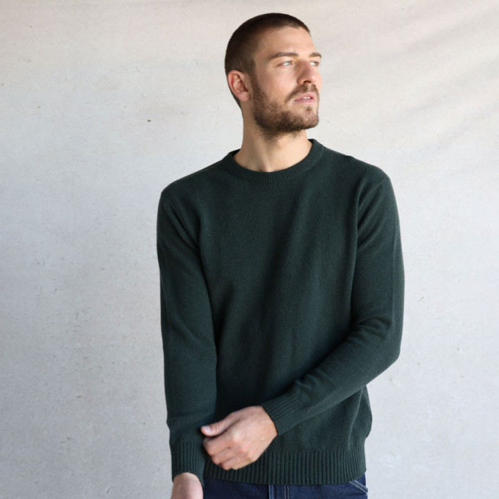 Pull Col Rond Vert Best Yarn