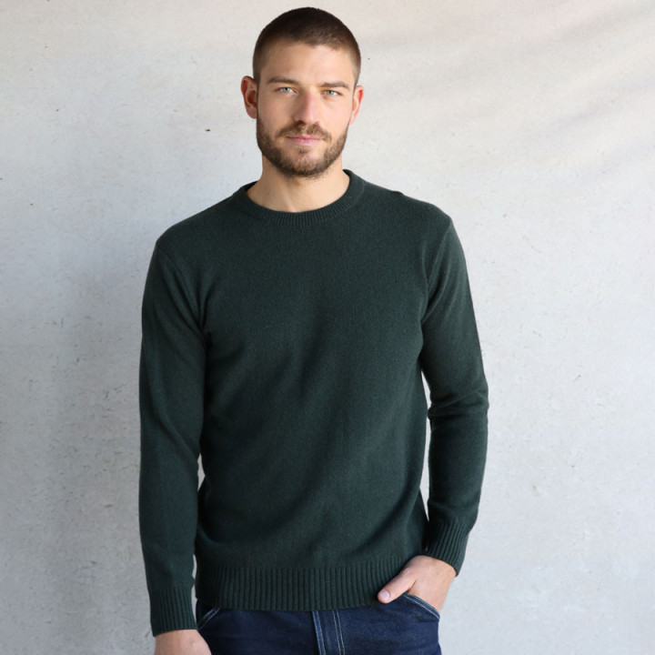 Pull Col Rond Vert Best Yarn