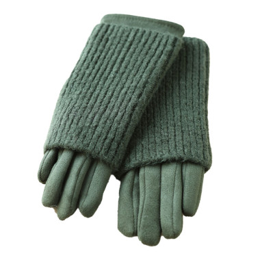 Green Suzie gloves with mittens out of ireland