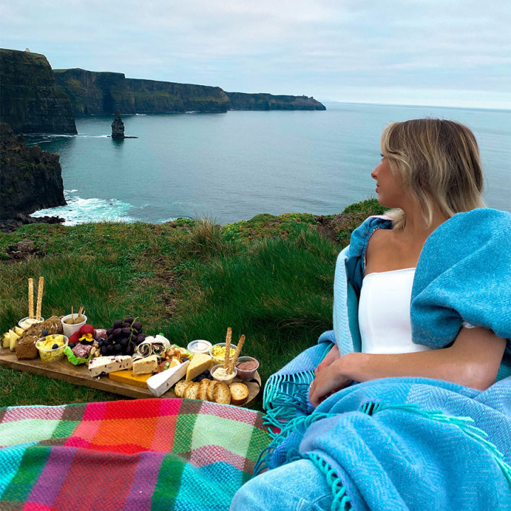 john hanly Plaid merino cashmere