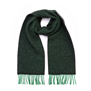 John Hanly Merino Wool & Cashmere Herringbone Scarf