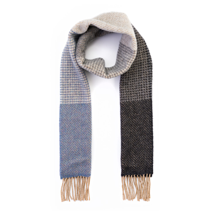John Hanly Merino Wool & Cashmere Herringbone Scarf