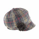 Casquette Tweed Irlandaise Gris & Rouge Mucros Weavers