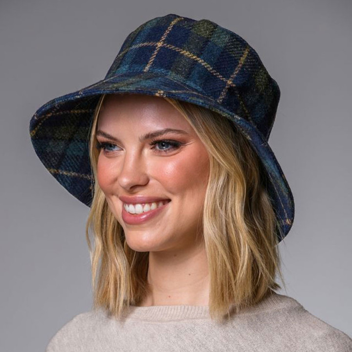 Chapeau Erin Tweed Bleu Mucros Weavers