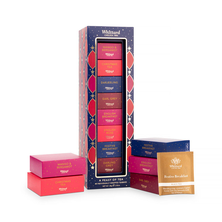 Coffret Whittard Festival of Tea 40 Sachets 80g