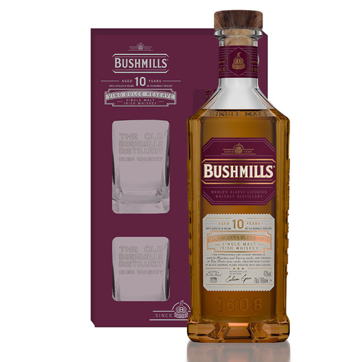 Bushmills 10ans Vino Dulce 70c 43° + 2 Verres
