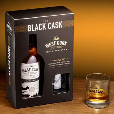 West Cork Black Cask 70cl 40° + 2 Glasses