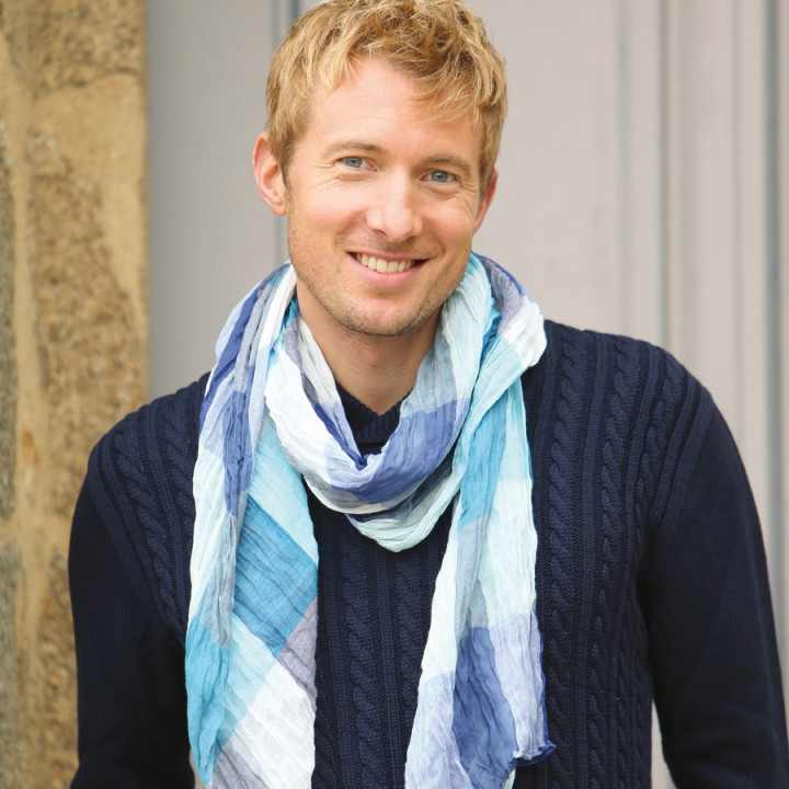 Out of Ireland Turquoise Check Scarf