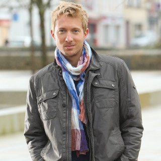 Out of Ireland Blue Check Scarf