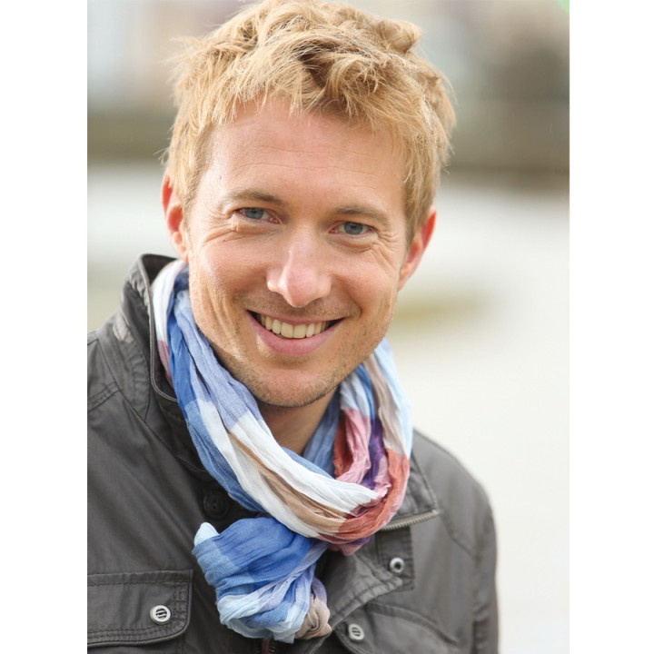Out of Ireland Blue Check Scarf