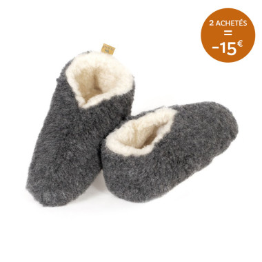 Chaussons Skiper Laine Anthracite Alwero