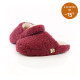 Chaussons Basic Laine Rouge Foncé Alwero