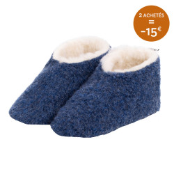 Alwero Dark Blue Skiper Wool Slippers