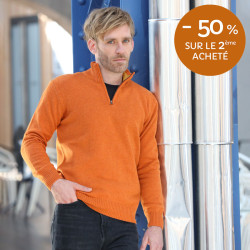 Pull Col Demi-zip Orange Celtic Alliance