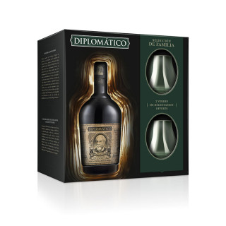 Rhum Diplomatico Seleccion de la Familia 70cl 43° + 2 Glasses